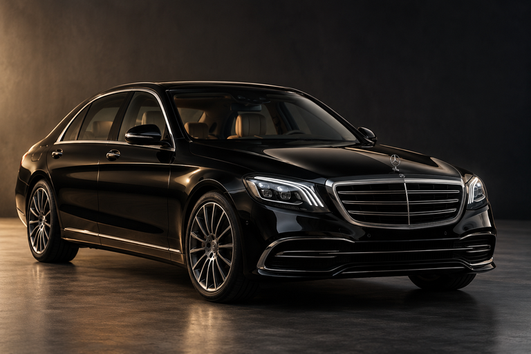 Private chauffeur experience in Delhi with luxury vehicle and city architecture