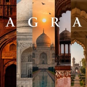 Taj Mahal in Agra during a private tour from Delhi by car