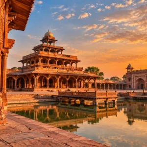 Taj Mahal during a private Taj Mahal and Fatehpur Sikri tour from Delhi